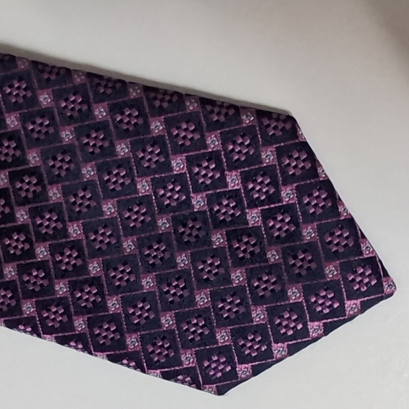 Bundle of 2 Silk Designer Neckties. Purple. Pink. EUC - Picture 3 of 11
